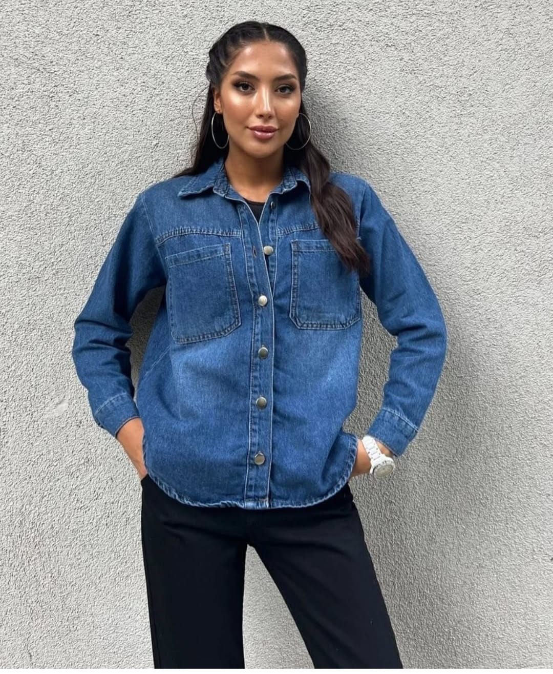 Klasik Mavi Jean Gömlek